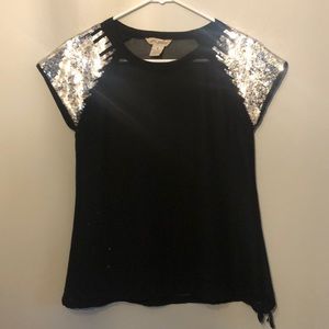 Sequin Black Shirt